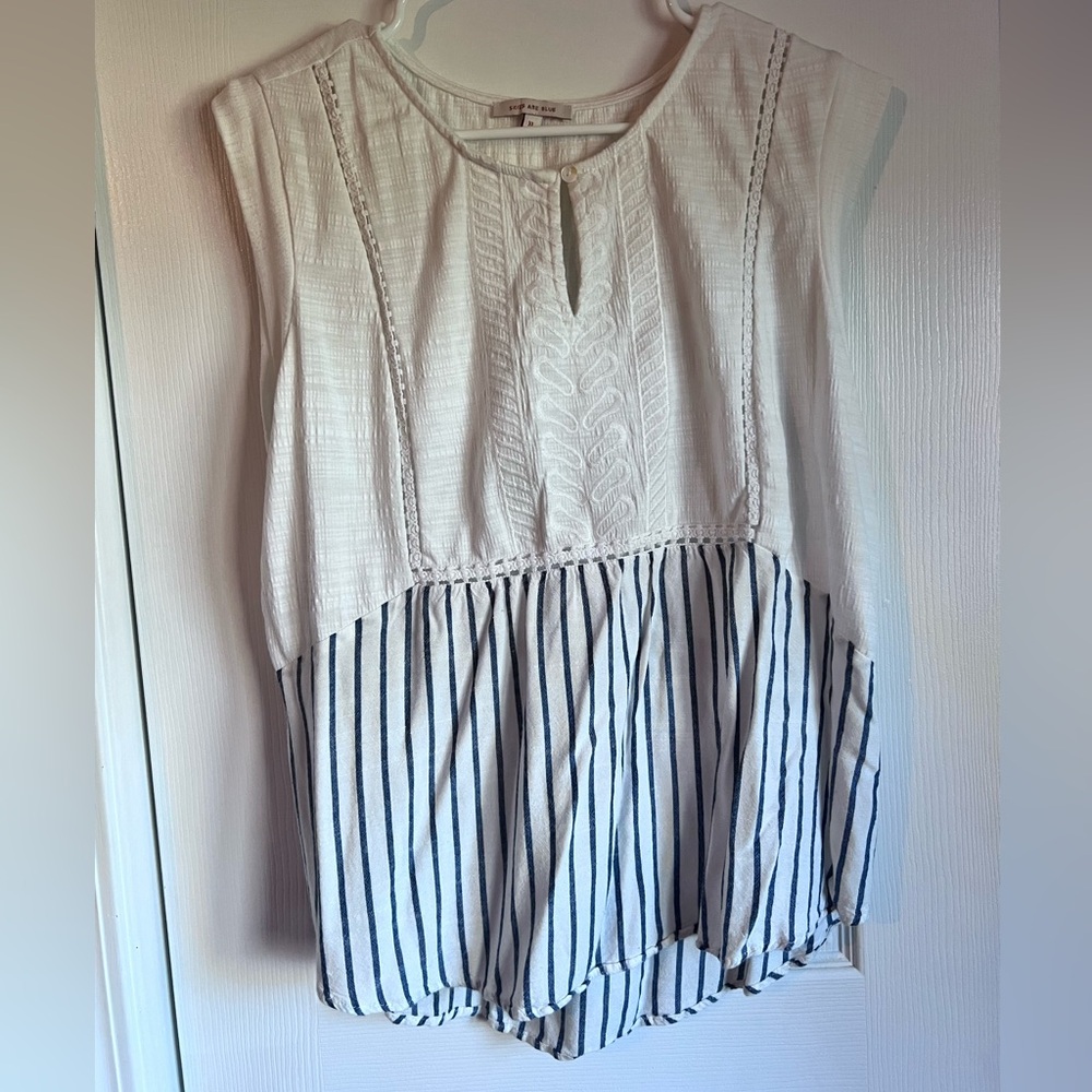 COPY - Size XL skies are blue blouse.